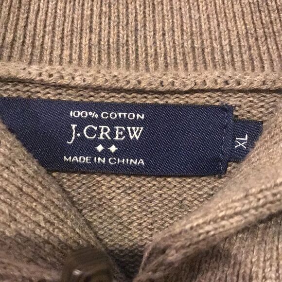 J Crew mens cotton sweater  with toggle at neckline XL - Picture 4 of 4